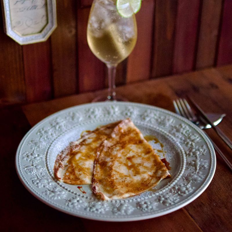 A crêpe made with rice flour