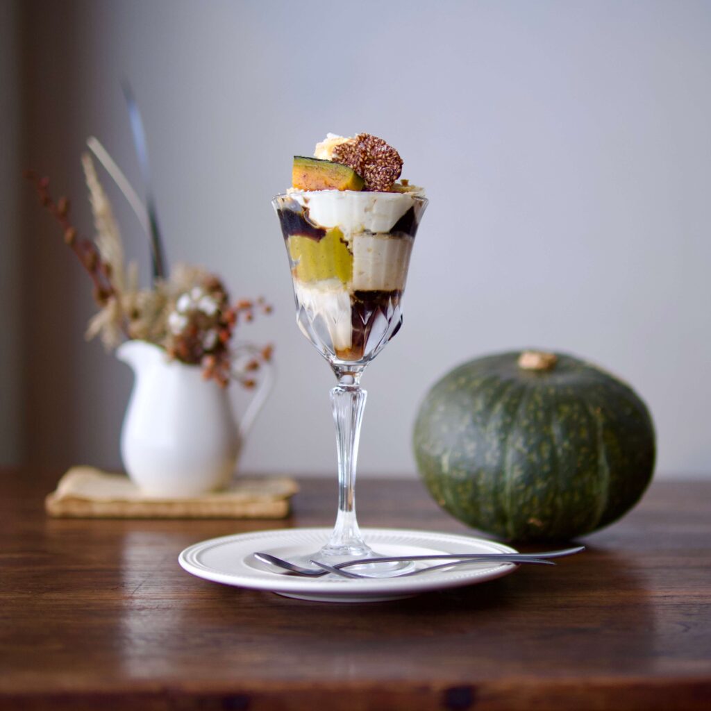 Pumpkin Cream, Coffee Jelly & Pudding Parfait